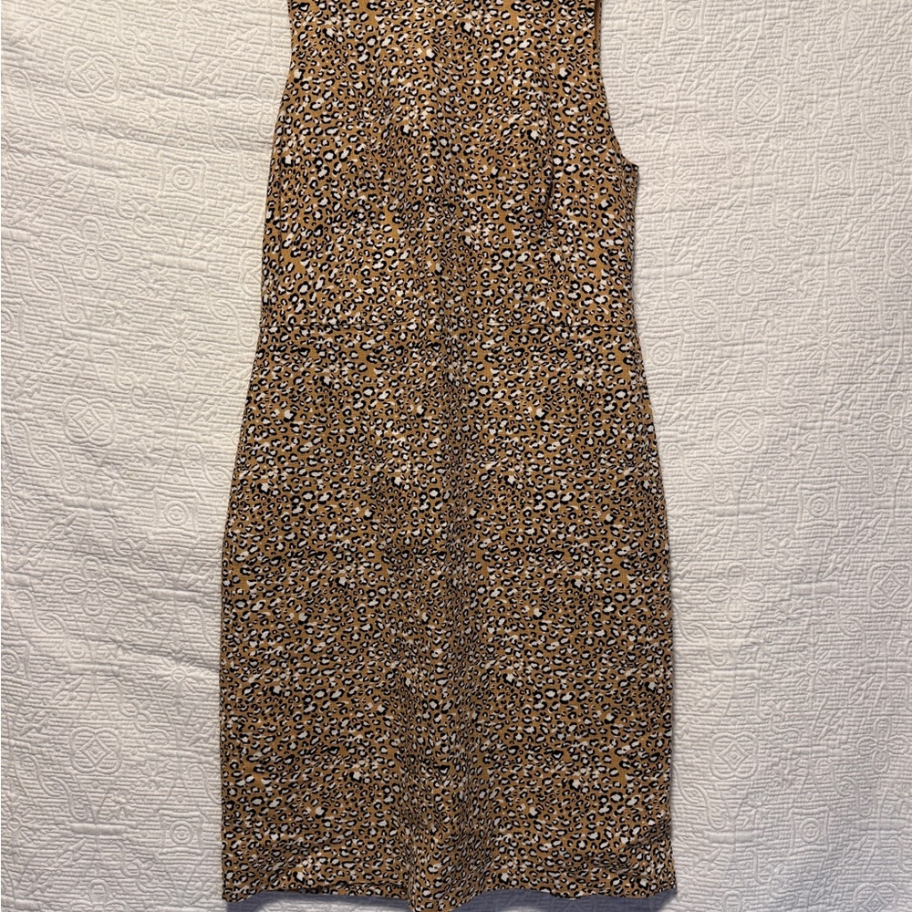 J. Crew Brown Leopard Print Mini Dress
